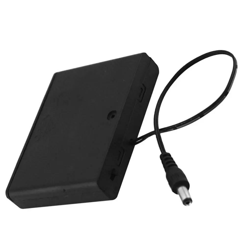 6 Slots Aa Battery Holder Storage Box Spring Clips Battery Case Removable Cover Wire Leads Power Supply for Robots