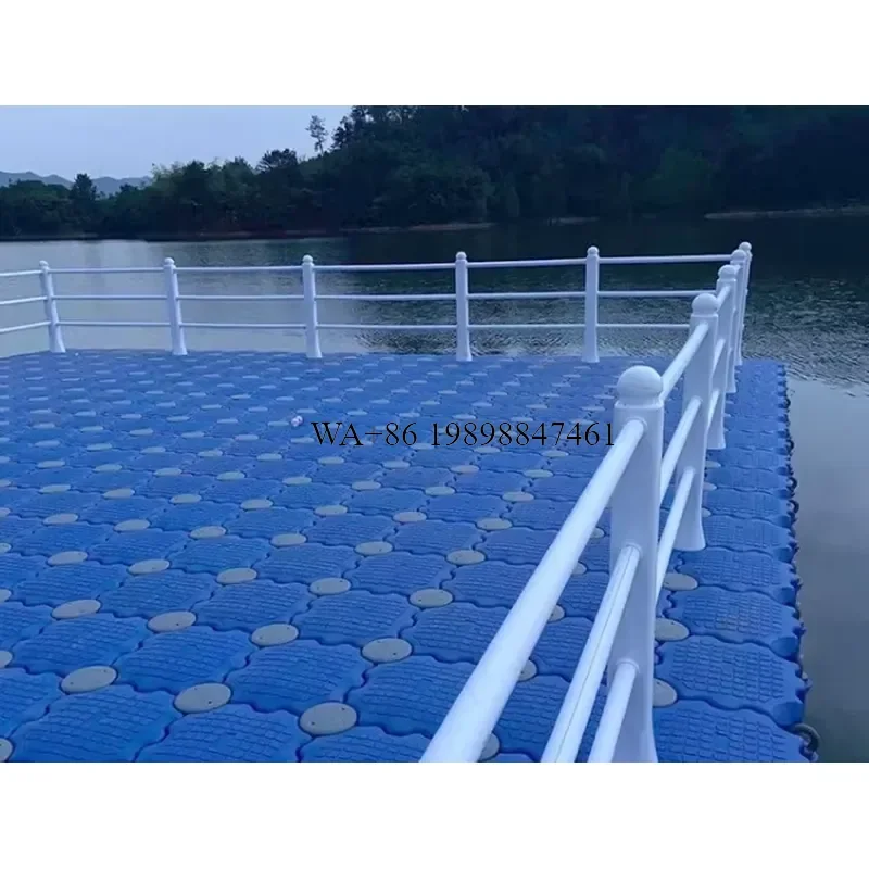 Wmwmnu Modular Plastic Float Dock for Aquaculture Recreational Fishing Floating Platform Pontoon Bridge Jet Ski Floating Dock