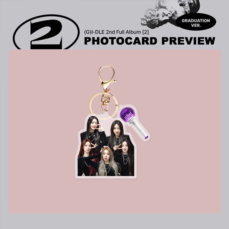 D (G) I-DLE New Album 2ND YUQI MINNIE Acrylic Keychain Pendant Week
