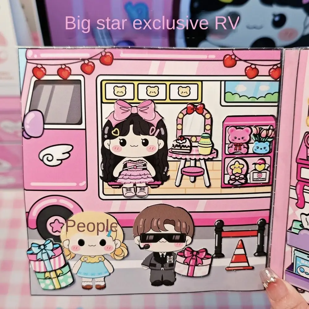 Livres d'activités pincement musique livre silencieux autocollant livre papier Telado livre occupé Kawaii Anime bricolage scène matériel autocollant tout-petits