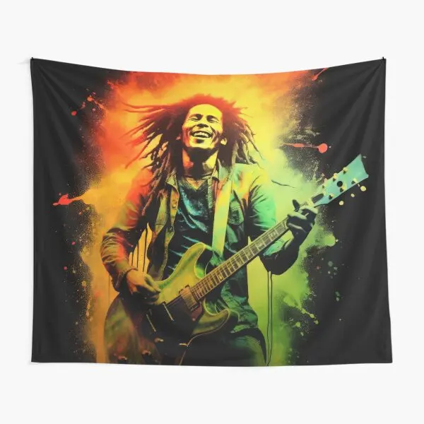 Bob Marley One Love Concert Essential  Tapestry Decor Printed Bedspread Hanging Mat Room Bedroom Art Yoga Beautiful Decoration