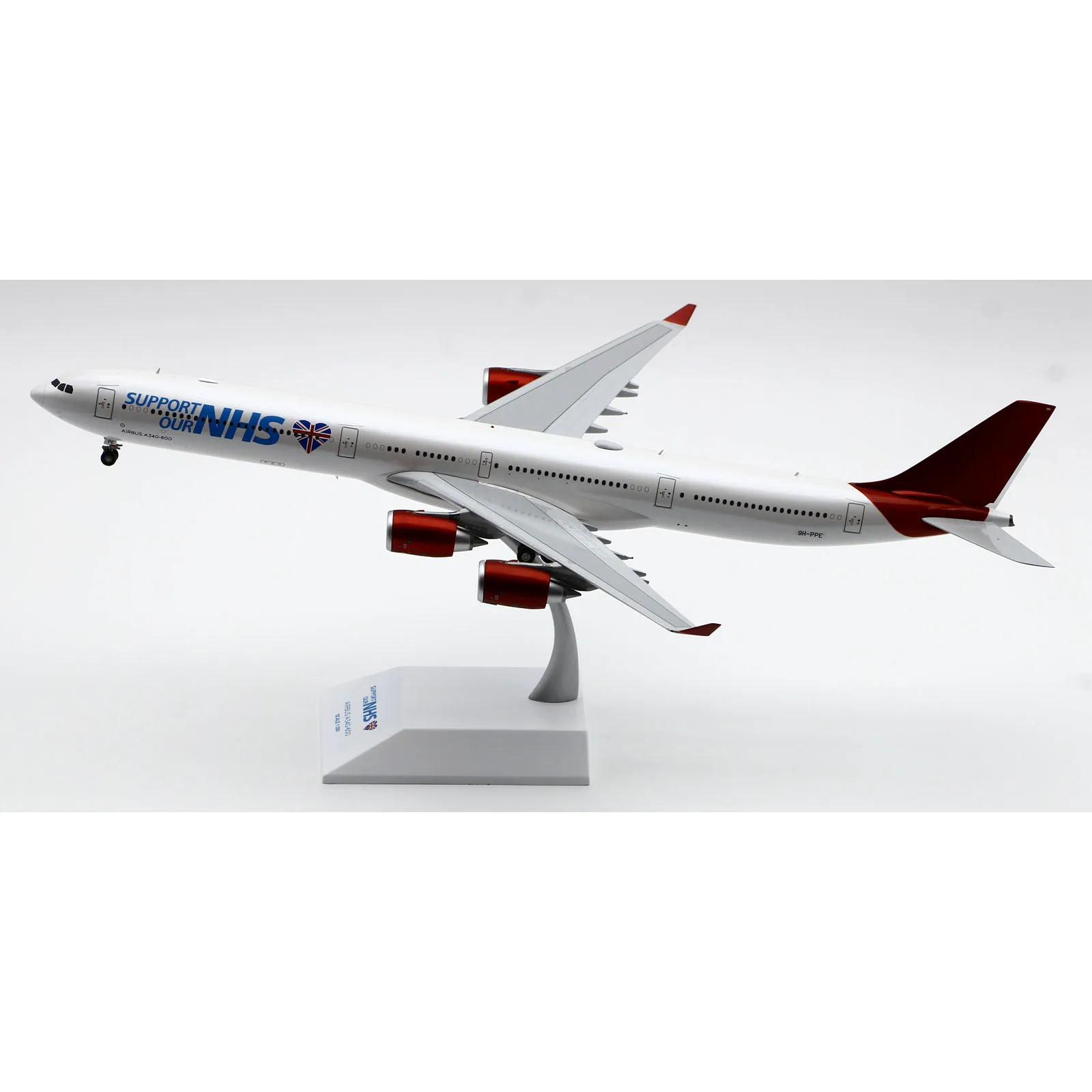 XX20098 Alloy Collectible Plane Gift JC Wings 1:200 Maleth-Aero Airbus A340-600 Diecast Aircraft Jet Model 9H-PPE With Stand