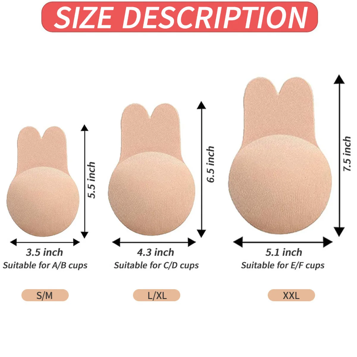 Sexy Women's Bra Invisible Push Up Bra Self-Adhesive Silicone Seamless Front Closure Sticky Backless Strapless Bra