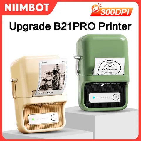 300dpi Niimbot B21 Pro Portable Mini Printer Adhesive Label Printer Print Width For Photos Receipts Business Wireless Label Make