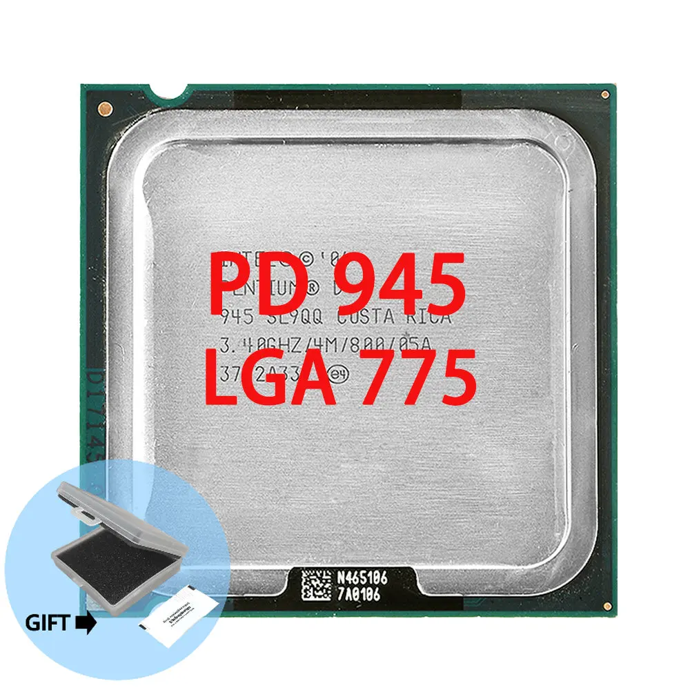 intel Pentium D 945 Processor PD 945 intel D945 (3.4Ghz/ 4M /800GHz) Socket LGA 775 free shipping