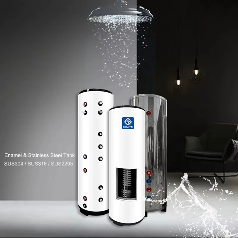 

New Energy 100L 150L 200L 250L 300L 400L 500L Enamel Tank or Stainless Steel 304 316 2205 Storage Hot Water Buffer Tank