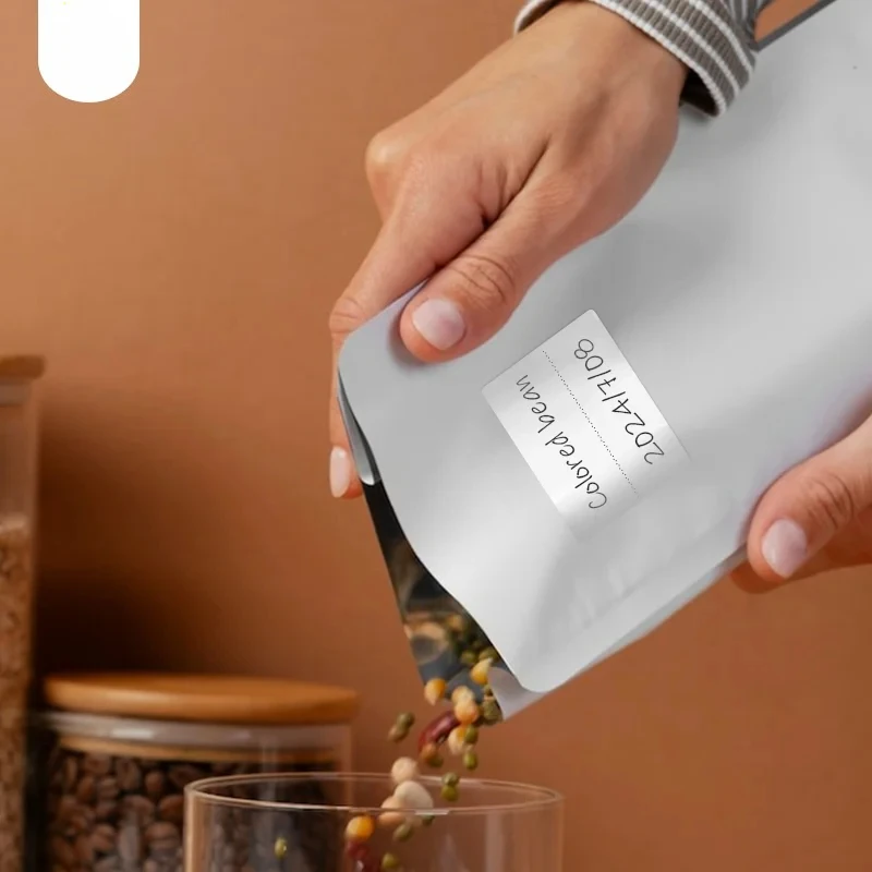 ملصق أبيض 3/6/10 لفات ملصق لاصق مقاوم للماء يستخدم مضاد للزيت لشريط الطابعة الحرارية الصغيرة SK58/SK20/SK35