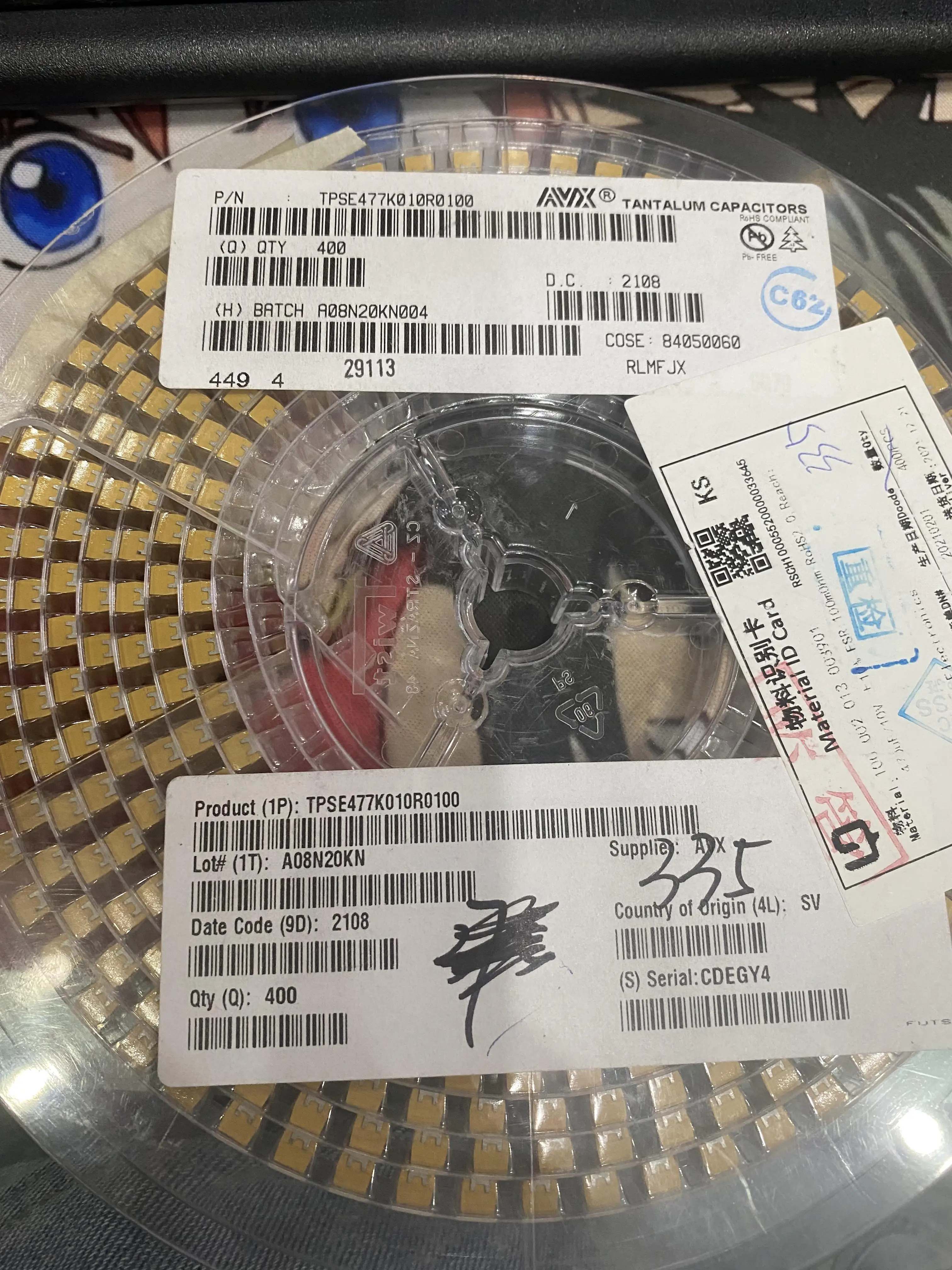 

10 шт. TPSE477K010R0100 абсолютно новый оригинальный