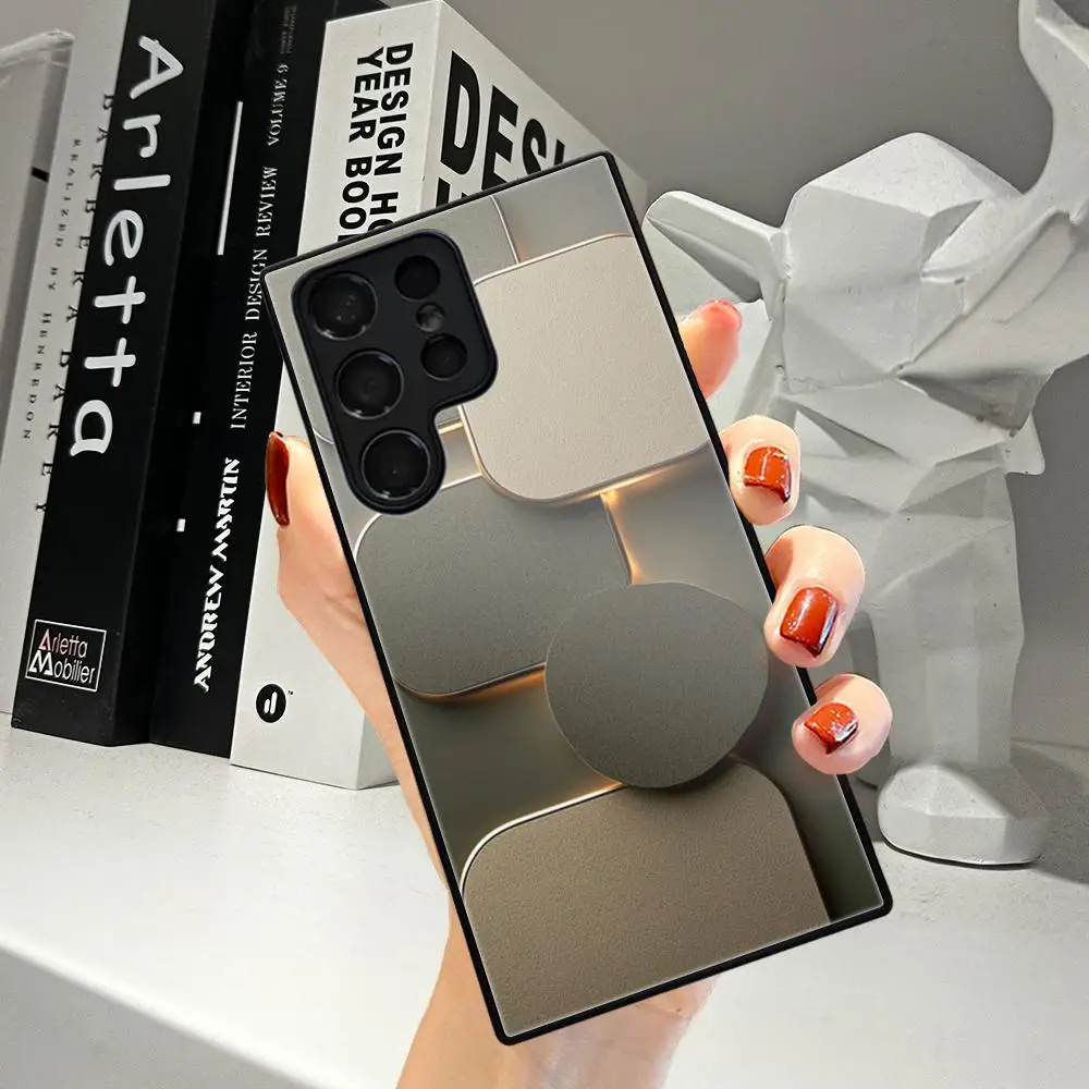 Minimalist Luxury Phone Case For Samsung Galaxy  A17 16 A15 A14 A13 A57 A37 A27 A26 A55 A35 A53 A24 A34 Tempered Glass Covers