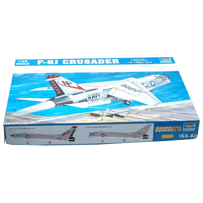 

Trumpeter 02273 1/32 US F-8J F8J Crusader Fighter Military Plane Aircraft Handcraft Plastic Assembly Model Toy Gift Building Kit