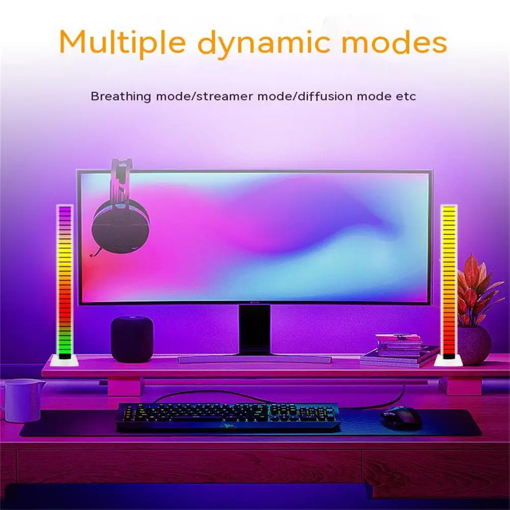 5v Led Rhythm Lamp Built In Microphone 120 Degree Usb Music Sound Control Led Atmosphere Strip Light Bar