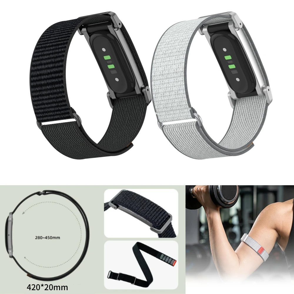 Pulseira de Relógio em Nylon Trançado para Bíceps, Compatível com Google Fitbit Air Sport Fitness Tracker, Acessório de Substituição para Pulseira