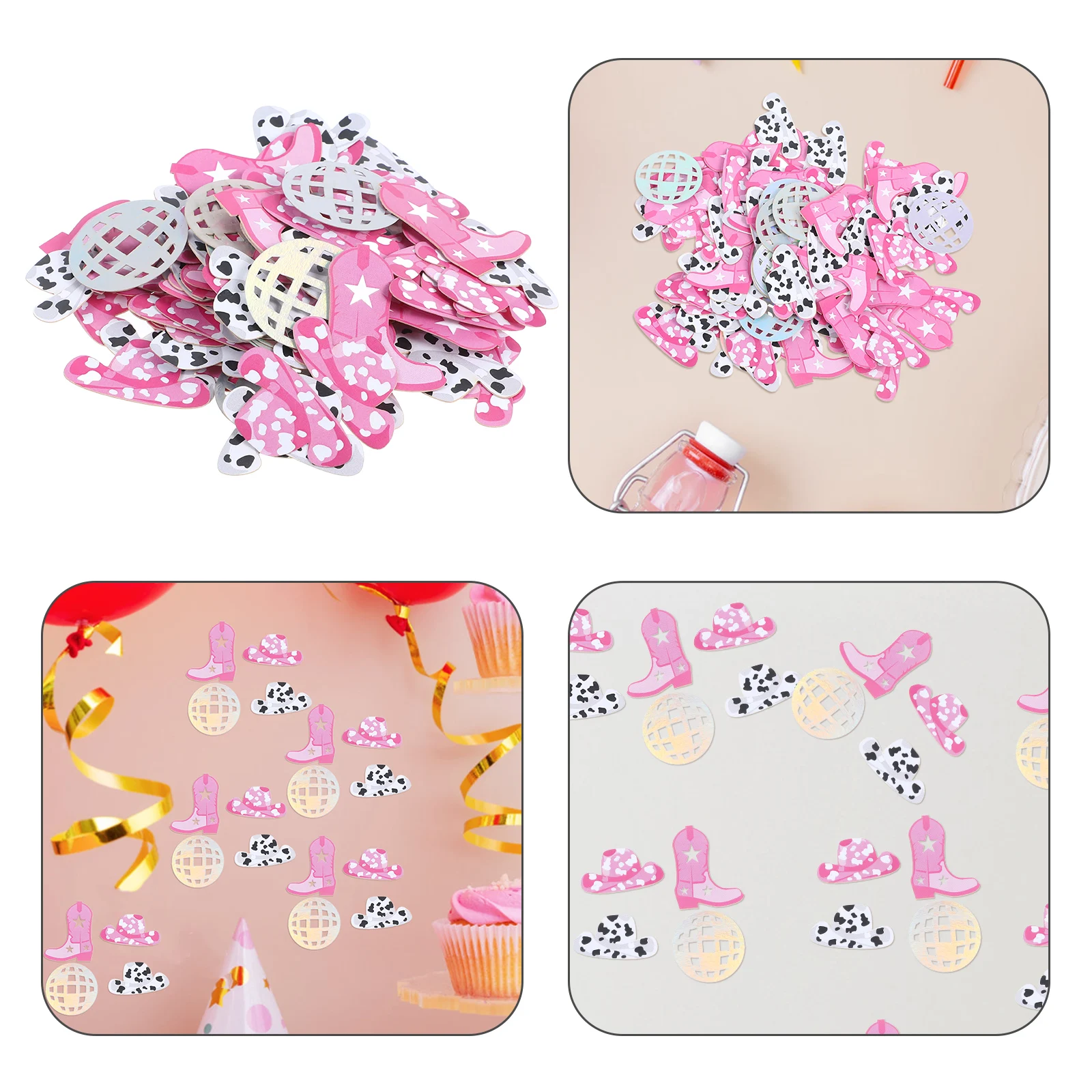 

100pcs Disco Confetti Decoration Ball Glitter Paper Cutouts Festival Party Accessories Neon Lights Birthday Decor