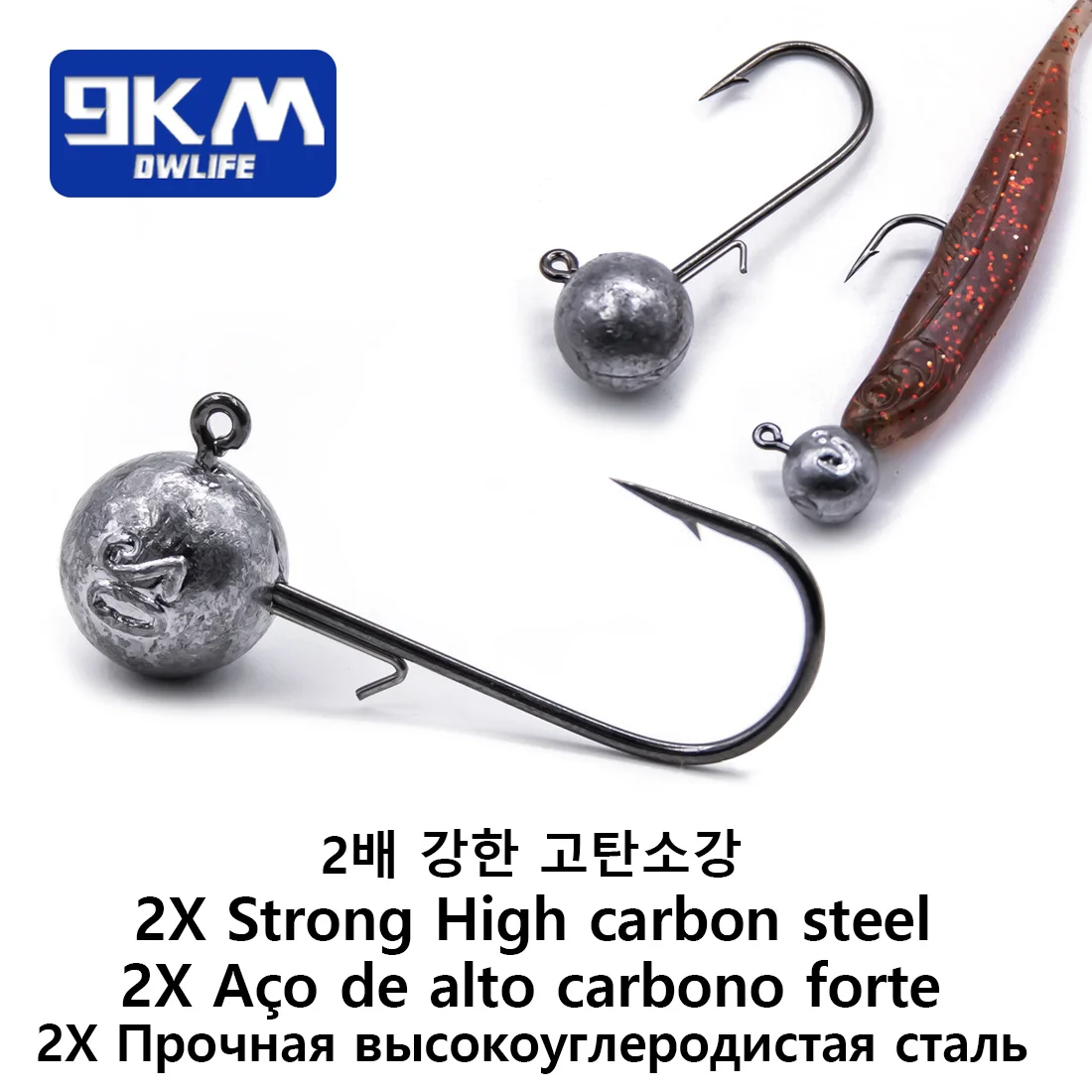 10–20 Stück Jighaken für weiche Köder, Haken mit langem Schaft und Widerhaken für Wurmköder, Salzwasser, Süßwasser, Barschangeln – Detail 1