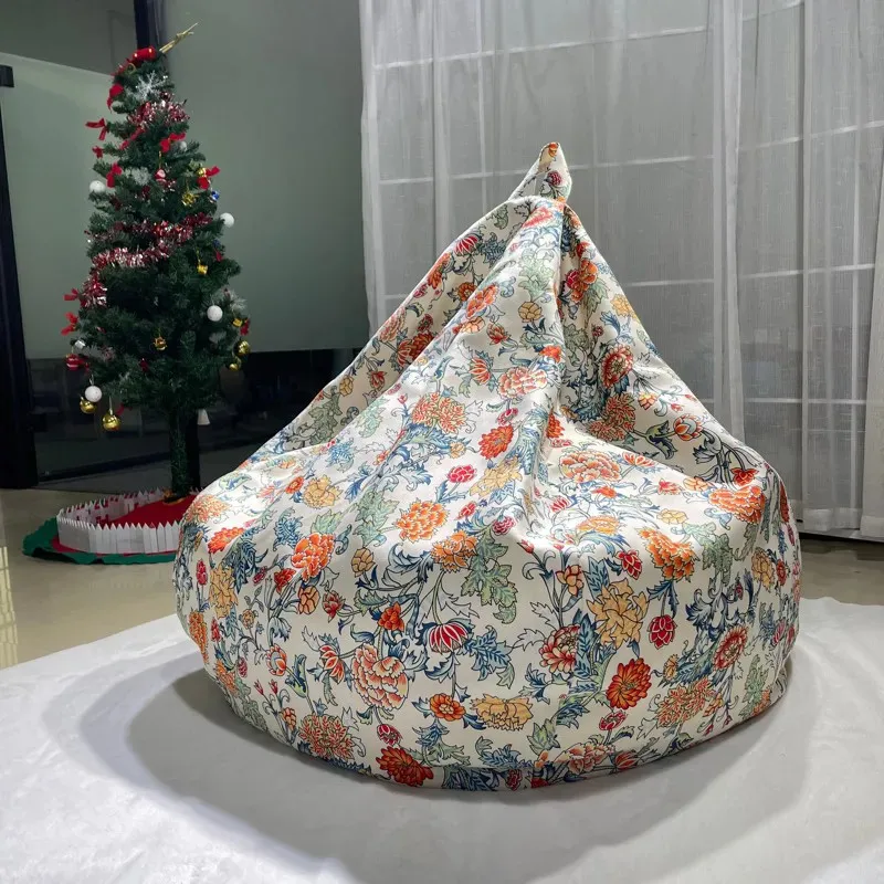 Replacement Polyester Cover Sofa Cloth Cover Chinese Style Printed Storage Bag Small-sized Sofa Cover Unfilled Sofa Cover ZI471