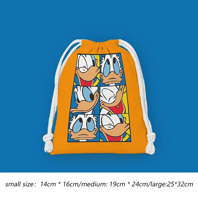 Disney Donald Daisy Duck borsa portaoggetti con coulisse articoli da toeletta custodia per cosmetici custodia per bambini Cartoon peluche Candy sacchetti regalo di compleanno