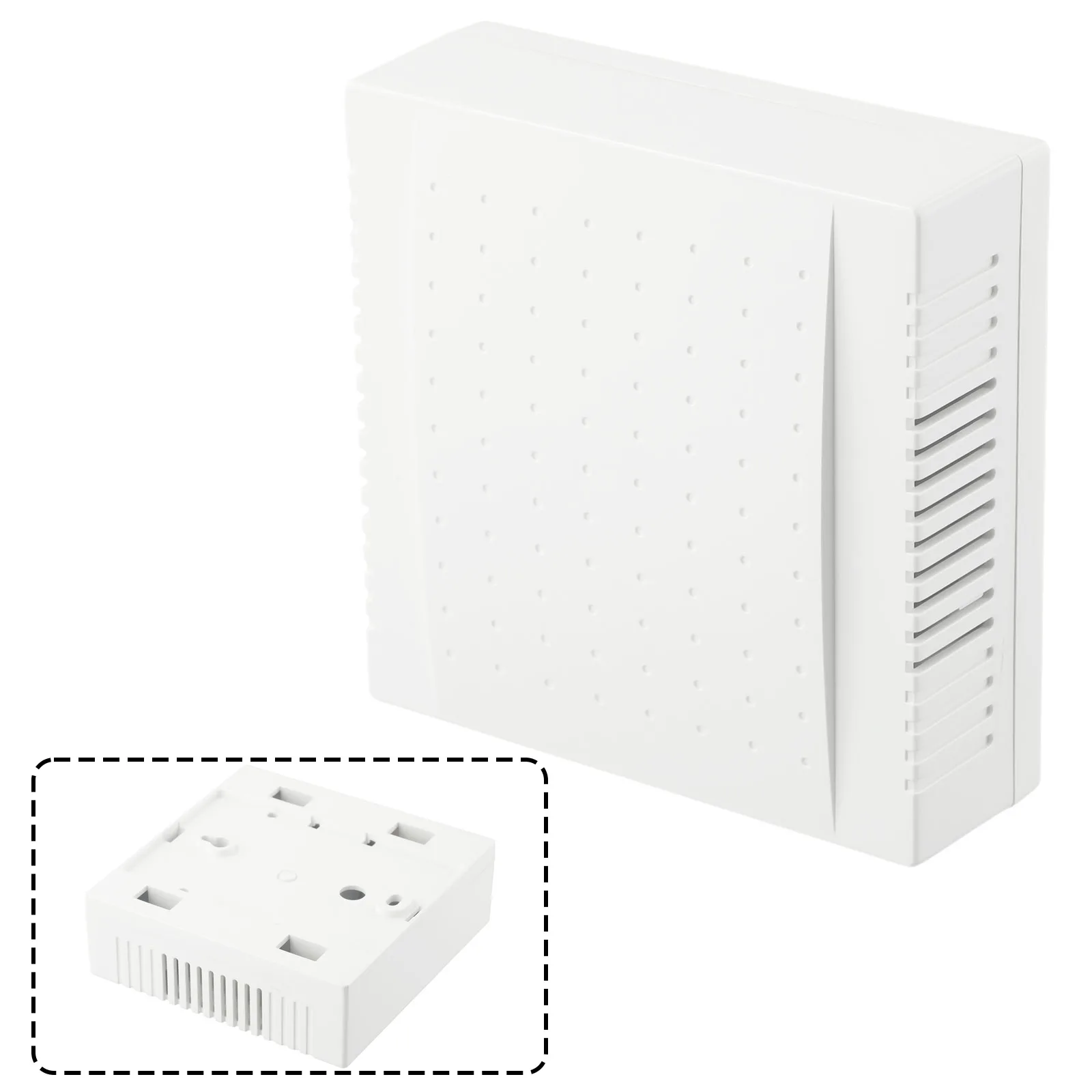 Hotel Wired Doorbell panel White Loud Mounted Wall Office ABS/PC Mini System Din Don Bell Sound 108x108x36mm 0.01W 220V