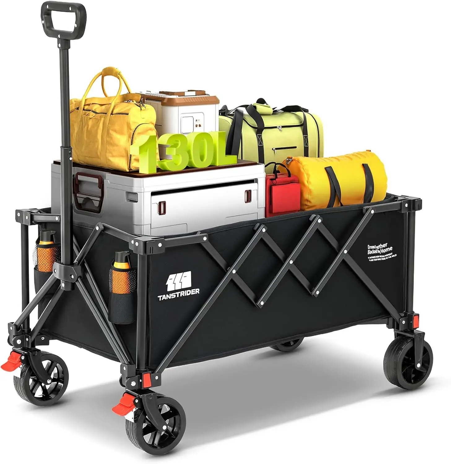 

Складная тележка-вагончик на колесах, легкая и компактная, для покупок, спорта, сада и кемпинга