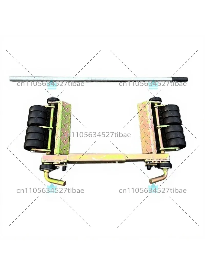Tow Car Dolly Dual Row Rear Wheel Trailer with Assist Wheels for Vehicle Moving