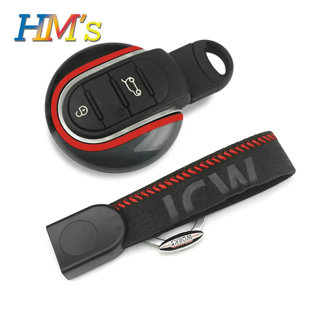 For MINI Cooper Key Case Car Cover F54 F55 F56 F60 One D S KeyChain Union Jack Bulldog JCW Protecter Car Styling Accessories