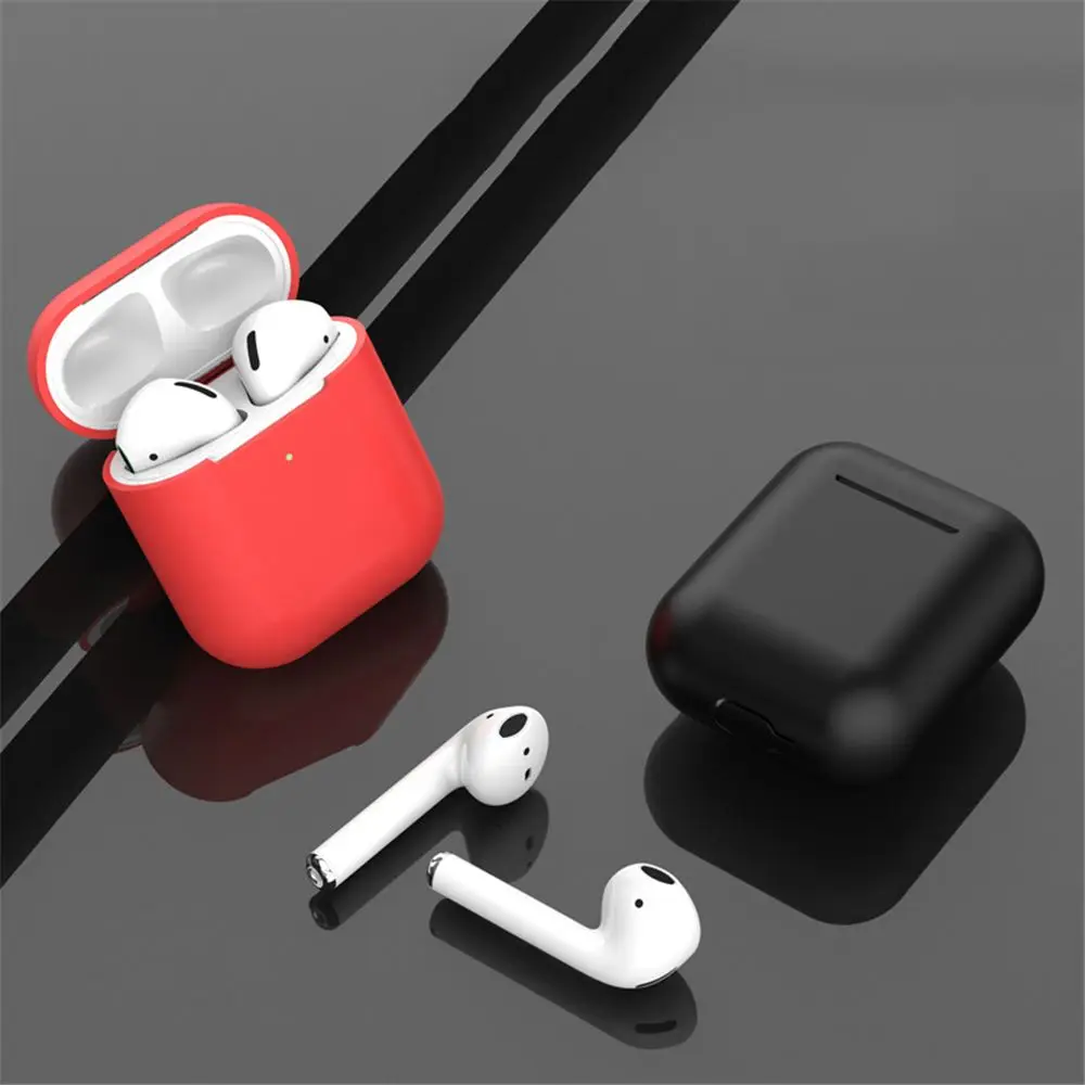 Anti lost Slim Ultra Thin Silicone Case Cover Protective Skin Wireless Earphones Pouch Sleeve Protector For Airpods 2 image 2