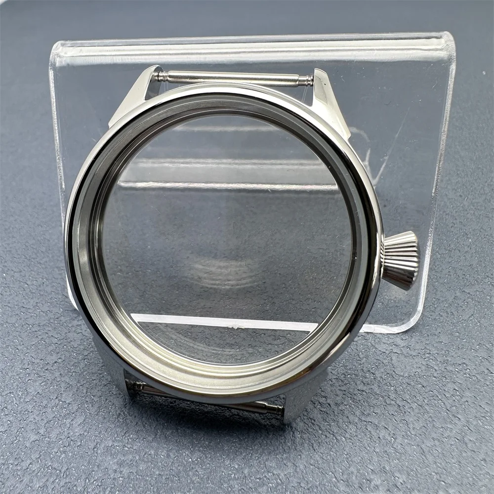 44mm Watch Case with Mineral Crystal Sapphire Crystal Watch Accessories for ETA 6497 6498 ST3600/ST3620 Movement Replace Parts