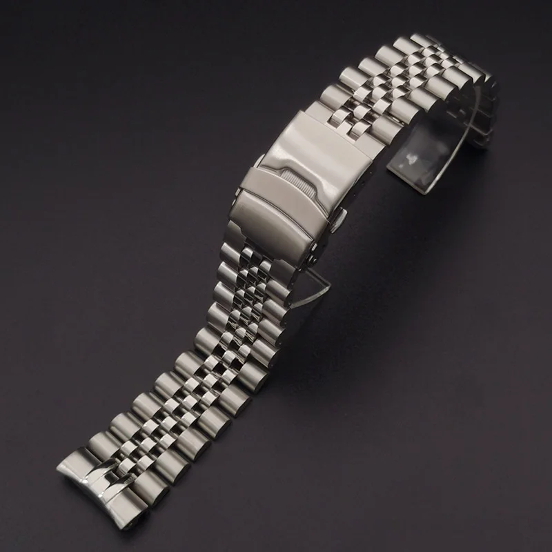 Cruved End Solid Metal Watch Band Strap Stainless Steel Watchband 22mm for Seiko SRP773 SRP774 SRP777 Turtle Series Water Ghost