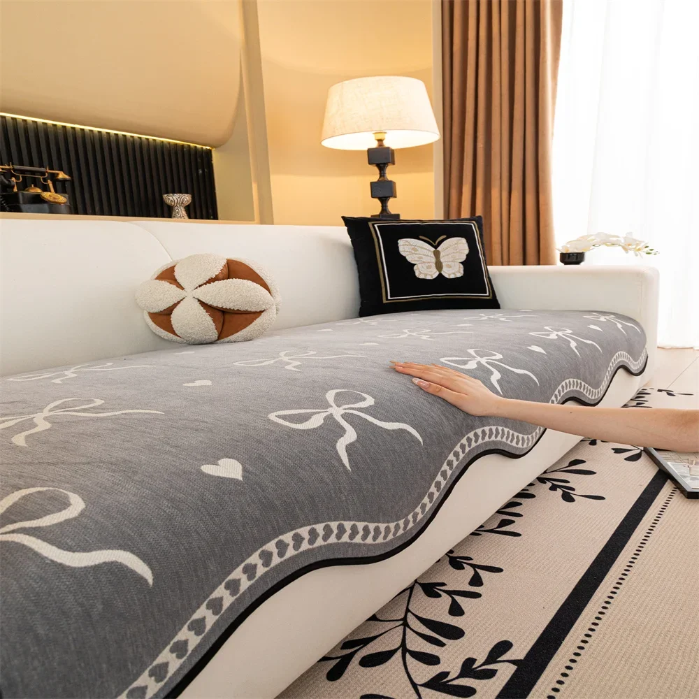 Leather Sofa Cushion Four Seasons Universal 2025 New One-piece Straight Non-slip Cushion Sofa Cover Cloth Towel
