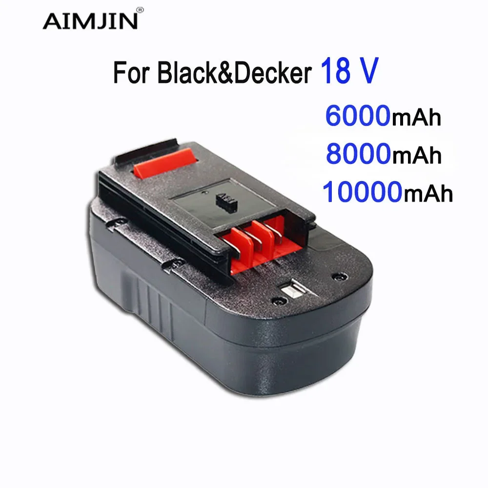 18V 10000mAh Batterie Pour Outil Electrique Black & Decker A18 A1718NH User in B18 HPB18-OPE FS1800CS FS1800D-2 FS1800ID