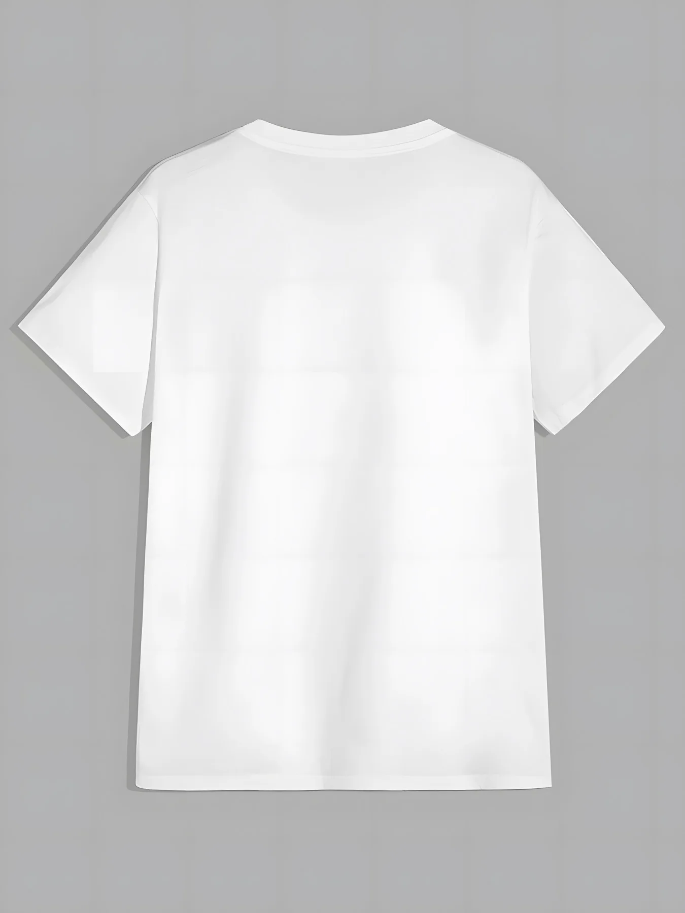 Men's 100% Cotton White T-Shirt, Machine Washable & Fade Resistant, 