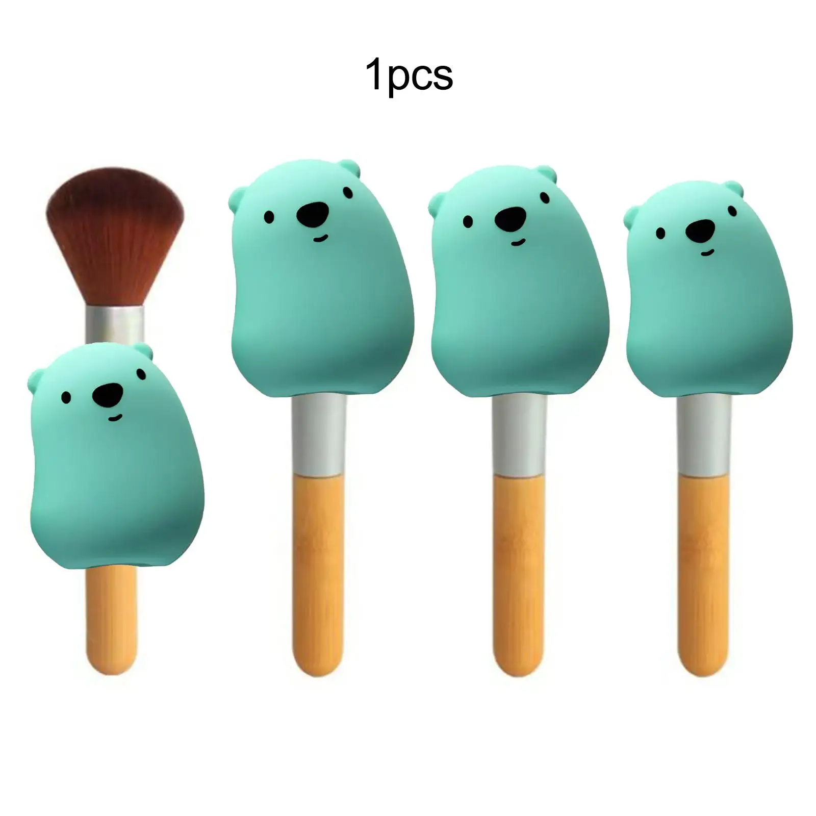 Silicone Makeup Brush Covers Portable Dustproof Cute with Makeup Brush Cleaning Pad Makeup Brush Protector for Women Girl