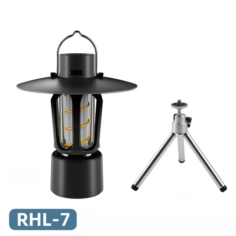 Three colors of camping lights can be hung or flat with light stand three adjustable light Suitable for outdoor camping