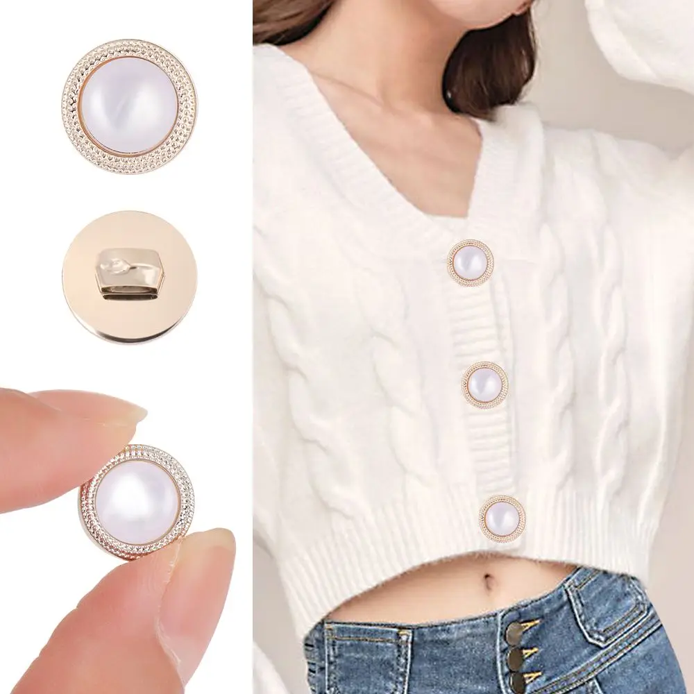 DIY 10Pcs Handmade Sewing Button Needlework Clothing Buttons Sewing Accessories Pearlescent Buckle Shirt Buttons