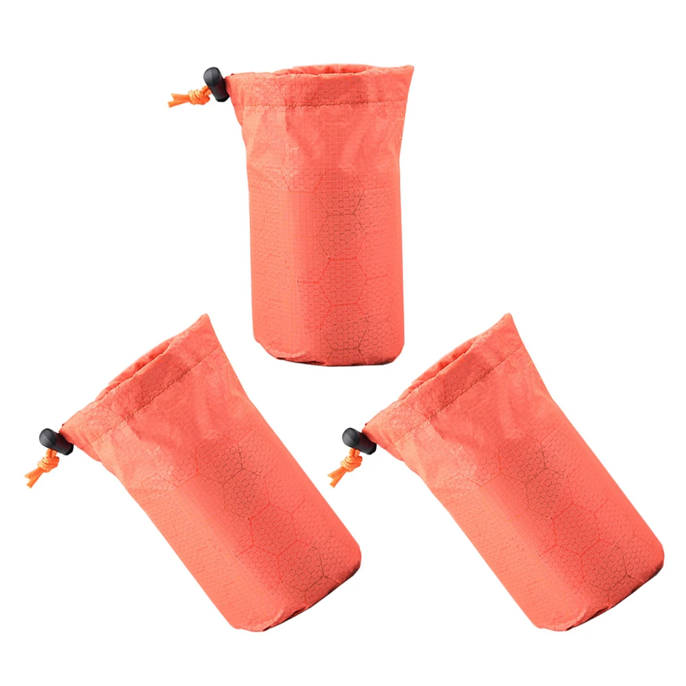 

3Pcs Outdoor Camping Sleeping Bag Storage Sack Portable Drawstring Waterproof Dustproof Hiking Gear Trekking Essentials Carry