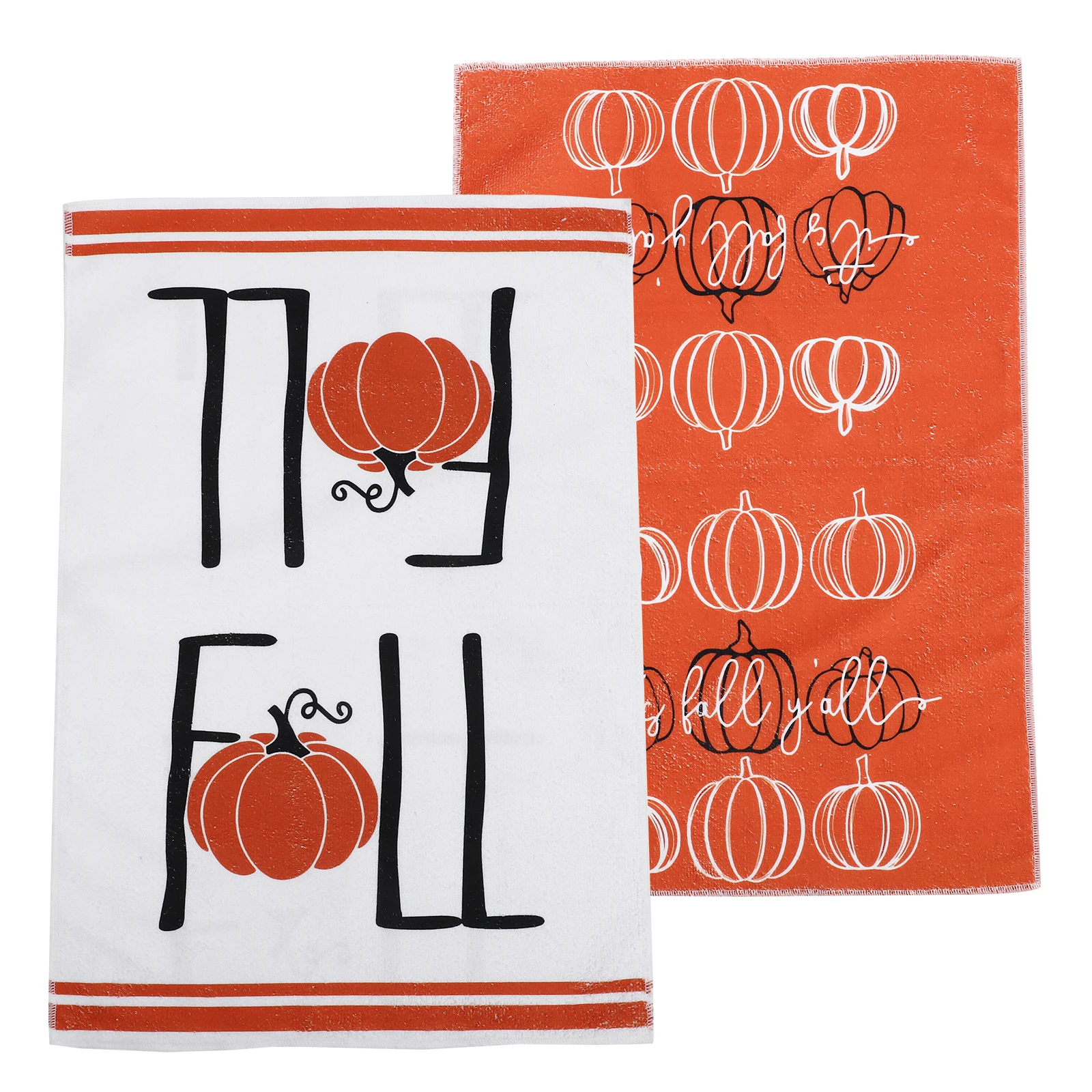 

2Pcs Fall Pumpkin Kitchen Decor Microfiber Cleaning Cloth 40x59cm Dish Towels Super Absorbent Reusable Home Supplies