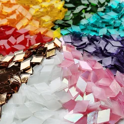 200g  320pc  Diamond Mosaic Diy Türkiye Lamp Table Tiffany Mica Colored Glass Candlestick Handmade Materials
