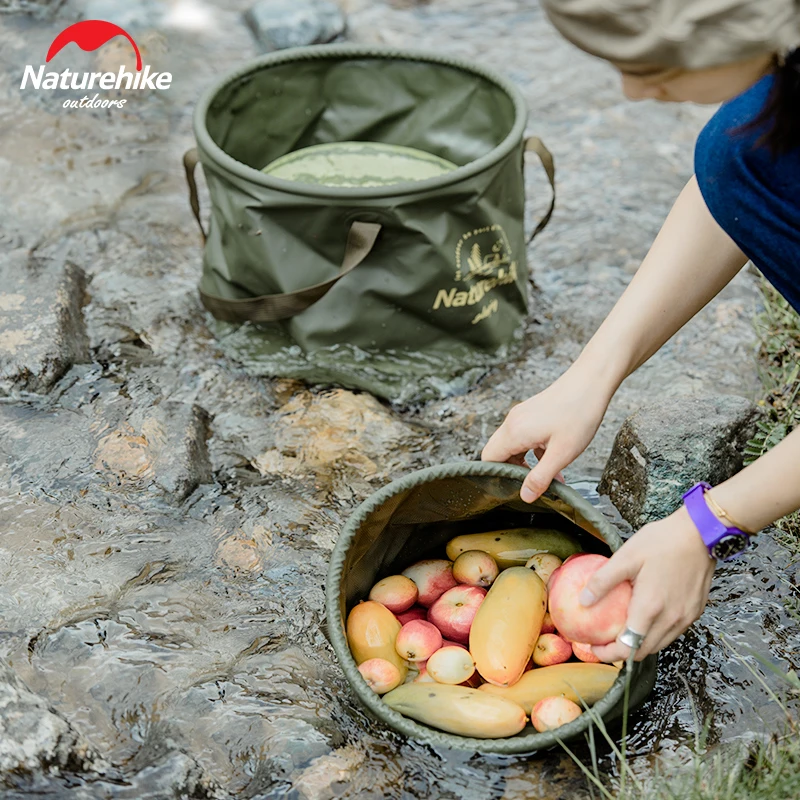 Naturehike-キャンプ,ハイキング,保管用の防水折りたたみ式トラベルバケット