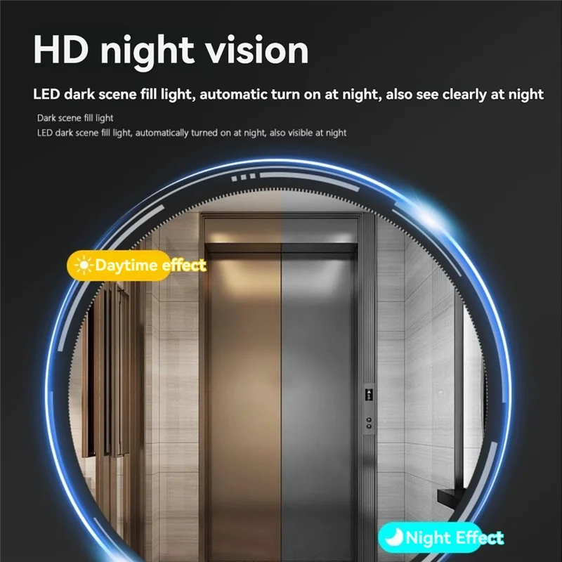 ABGR-Smart Video Doorbell Беспроводная камера, камера внутреннего наблюдения, камера «кошачий глаз», противоугонный мониторинг дверей, 3 дюйма