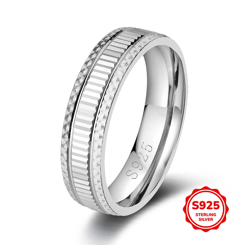 

Fashionable Classic S925 Silver Simple Temperament Lady Personal Geometric Ring