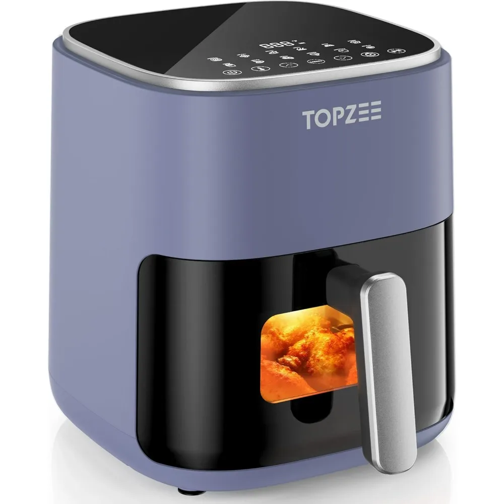 

TOPZEE Air Fryer Компактная и большая аэрофритюрница 12 в 1, 5,5 Qt 100-400 ℉ Precise Heat 360° ° Циркуляция горячего воздуха 95% меньше масла Quick Easy