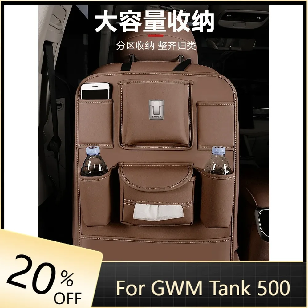 

Leather Rear Seat Backrest Storage Box For Tank 300 400 500