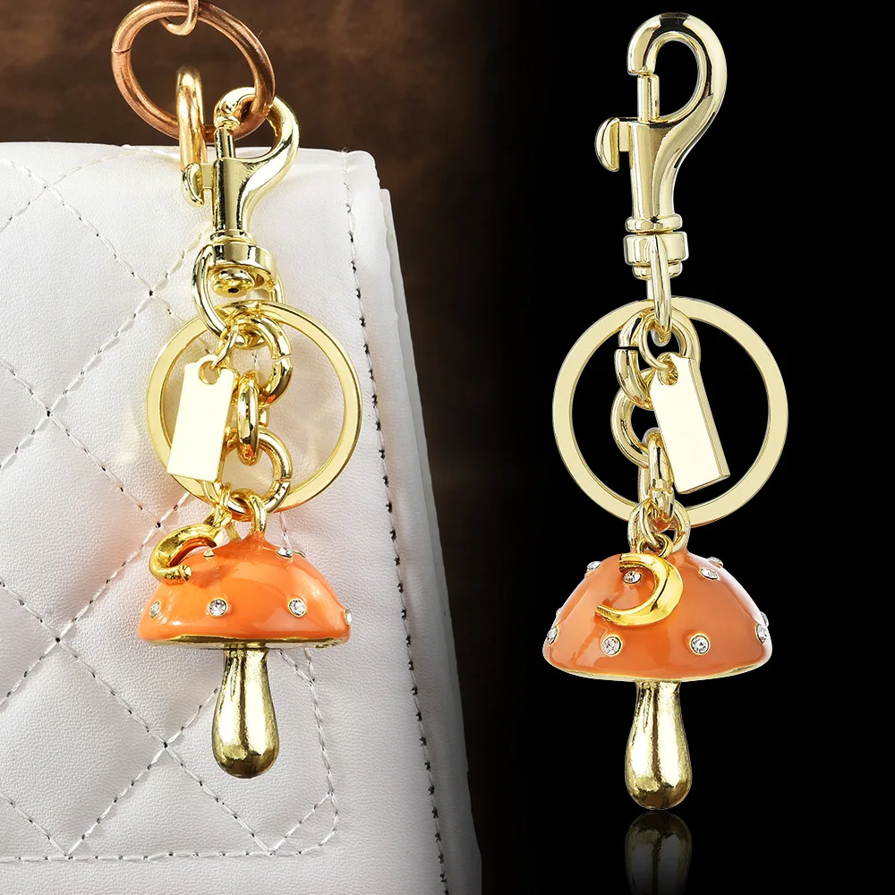New mushroom key chain summer personalized five-pointed star mushroom-shaped bag key chain pendant, bag pendant