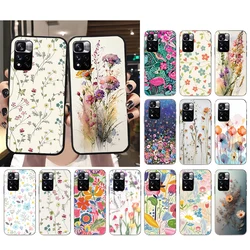 Flower Art Paint Phone Case For Xiaomi Redmi note 13 12 Pro 11S 11 10 Pro 10S 12S Redmi 10 13C 9C