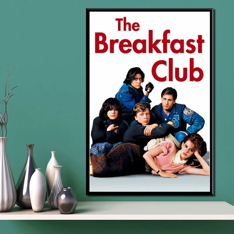 Club The Breakfast Retro, Print Art Canvas Poster,Living Room Decor, Home Wall Picture