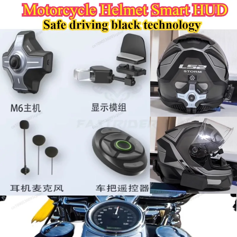 

Motorcycle Helmet Smart HUD Head-up Display Navigation Bluetooth Headset Driving Recorder Voice Control IP66 Waterproof