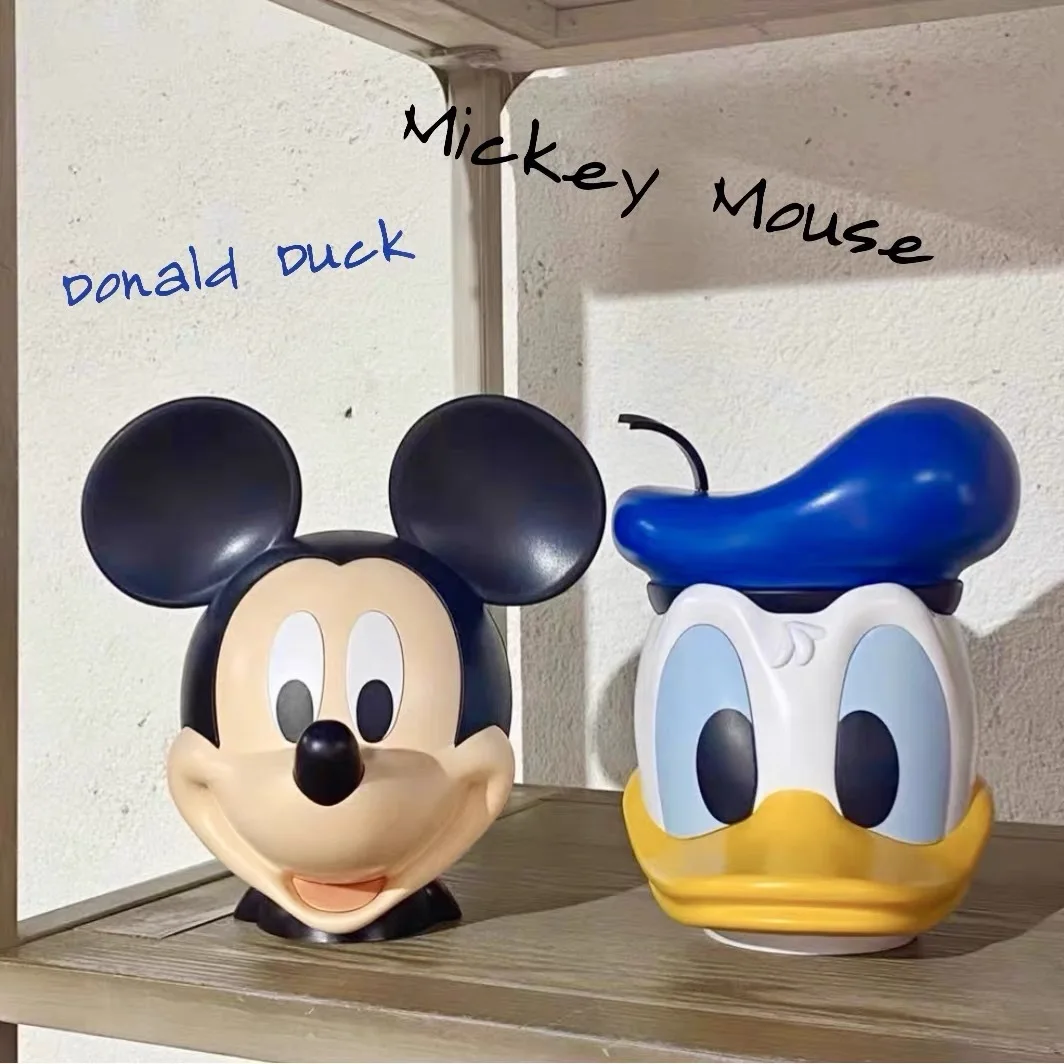 Mickey Mouse Action Figure Piggy Bank Anime Child Toys Donald Duck Model Doll Saving Pot Cartoon Change Jar Decoration Gifts