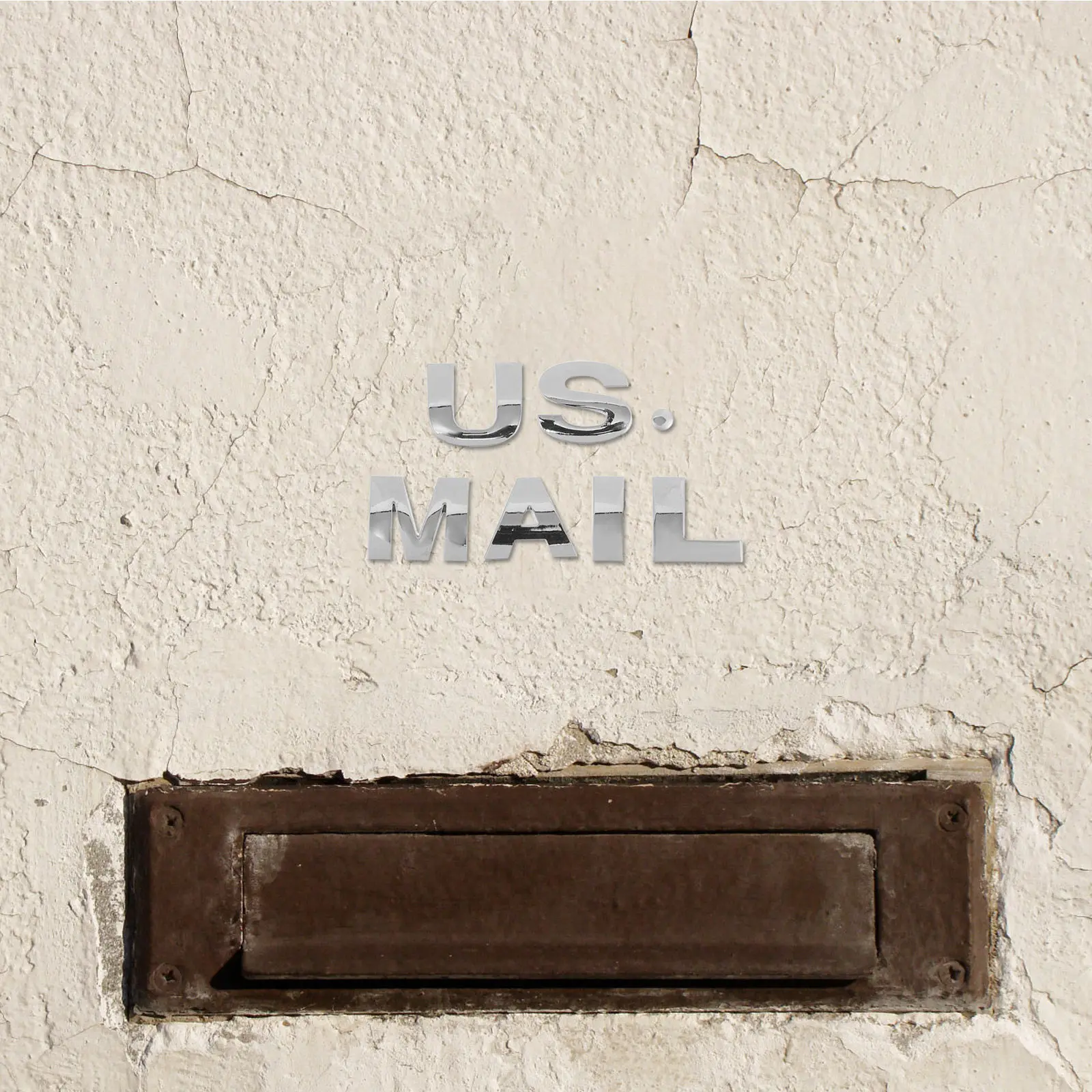 1Set English Letter Decals Mailbox Metal Letters Self Adhesive Weatherproof Mail Sign Decoration Metal Letter Mailbox Letters