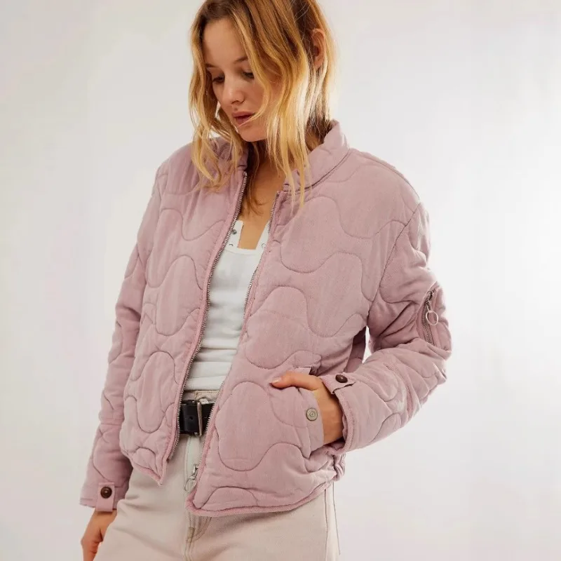2025 Winter New Urban Leisure Quilted Jacket Loose Collar Jacket