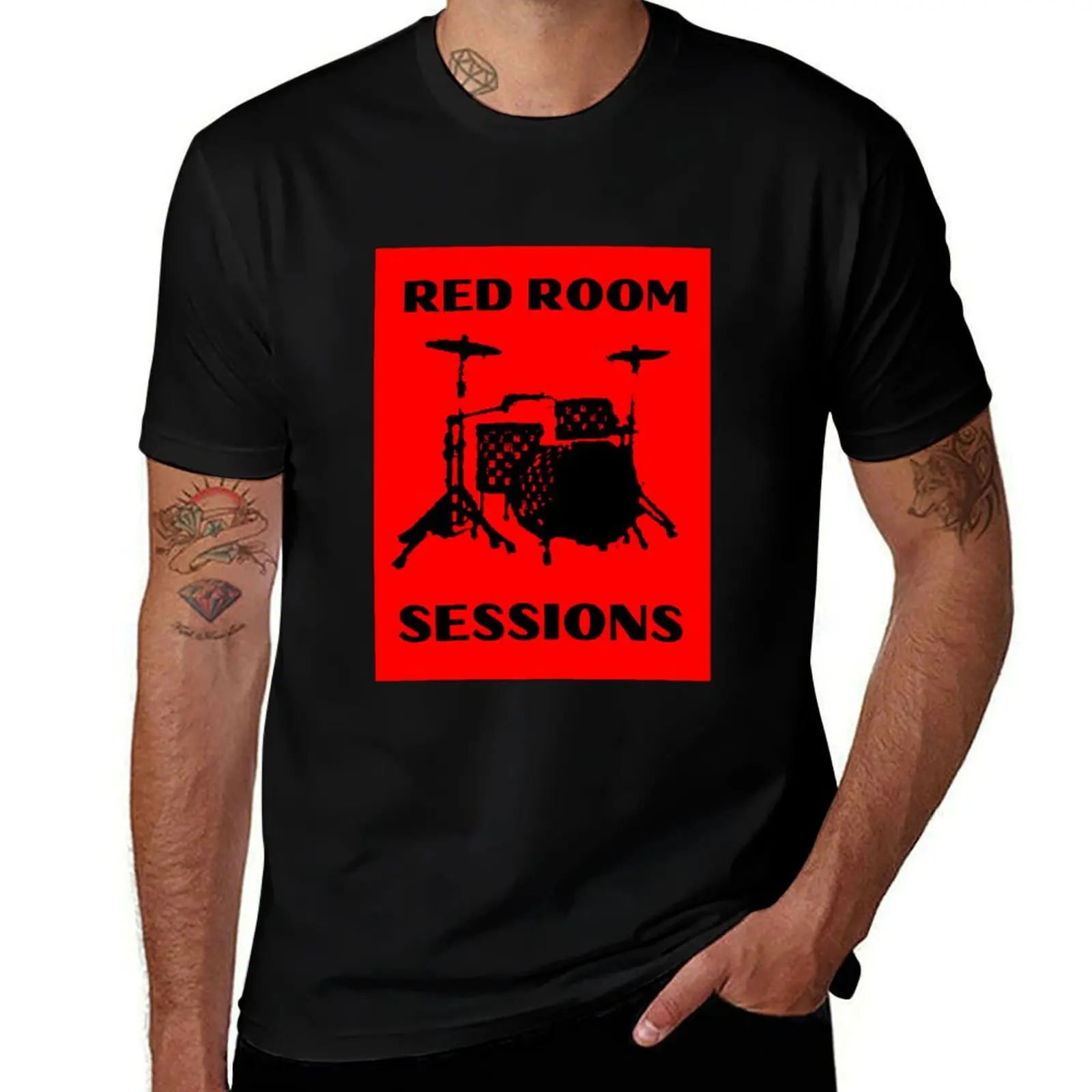 

Redroom Drum Sessions T-Shirt sublime cotton graphic tees oversized t shirts for men