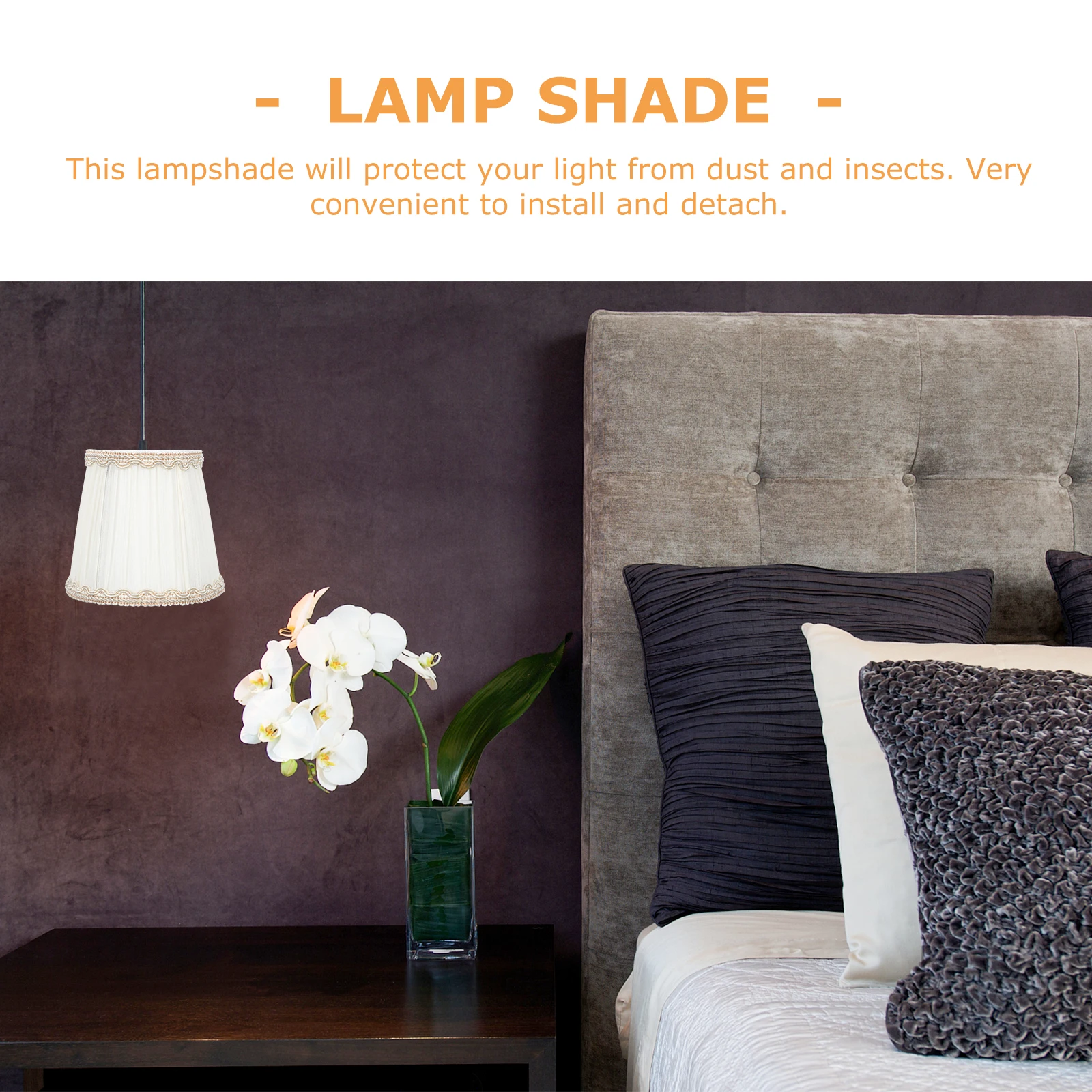 

Fabric Lampshade Beige Desk Protector Decorative Bulb Cover Home Lighting Table Lamp Shades Floor Lamp Shade Cover